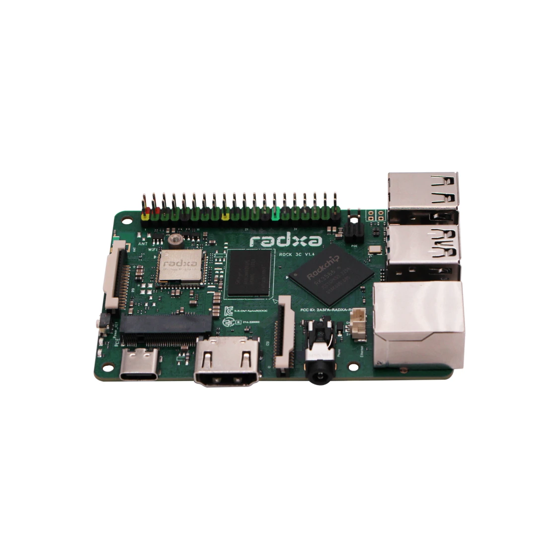 Фото AvaCoreRadxa ROCK 3C RK3566 4-ядерный процессорный SBC-компьютер, GPU, NPU и HDMI с поддержкой вывода 4K, одноплатный компьютер №4