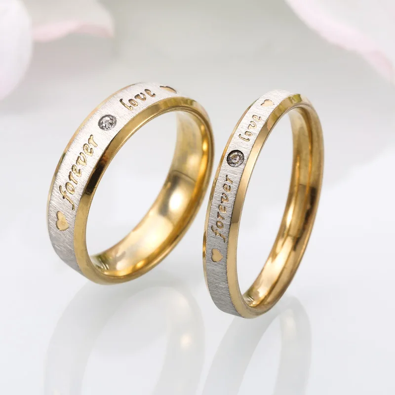 

Fashion Everything Love Stainless Steel Ring Simple Personality Forever Love Couple Ring