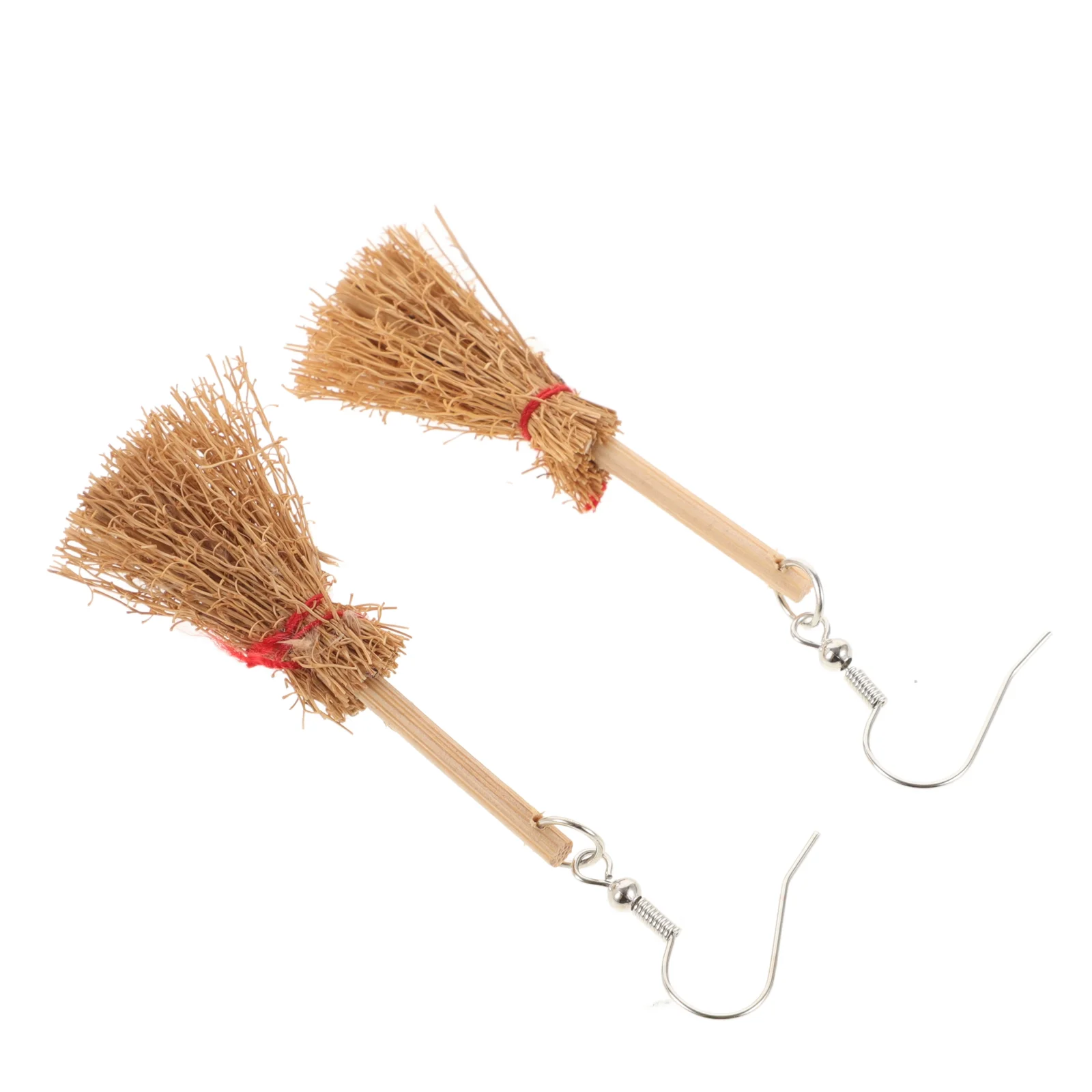 Серьги-капельки на Хэллоуин для плетения забавные бамбуковые деревянные крючки