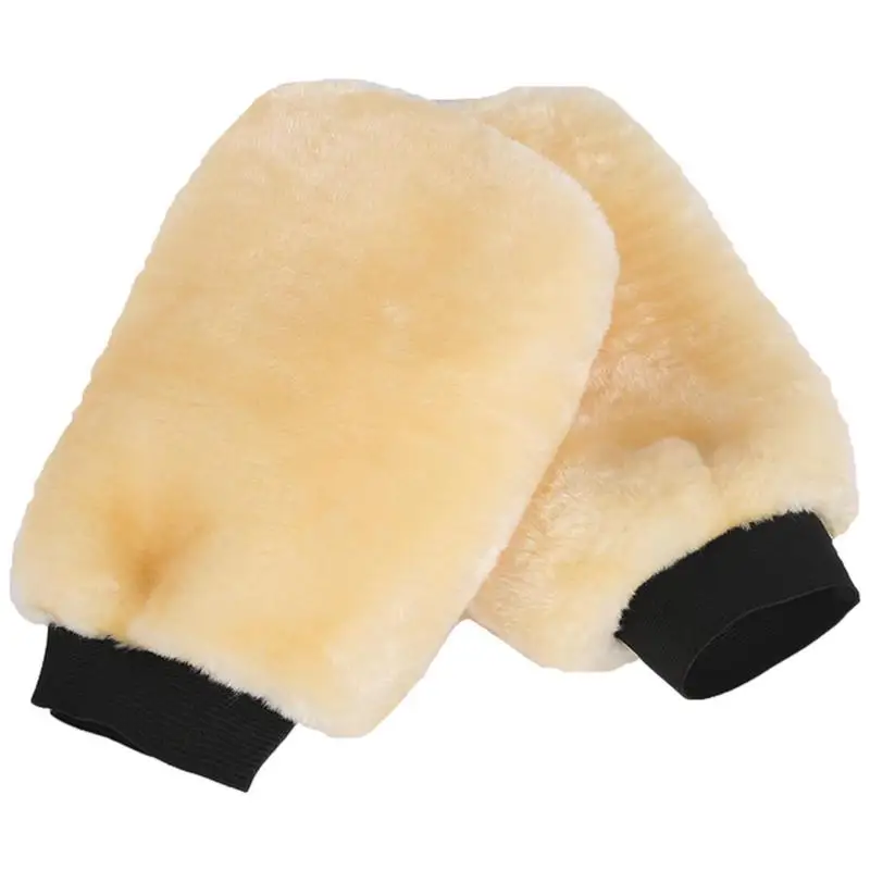 

Wool Car Wash Mitt Plush Car Washing Glove Wool Car Wash Gloves 1Pc Cleaning Polish Gloves for Car Automotive Washing Supplies