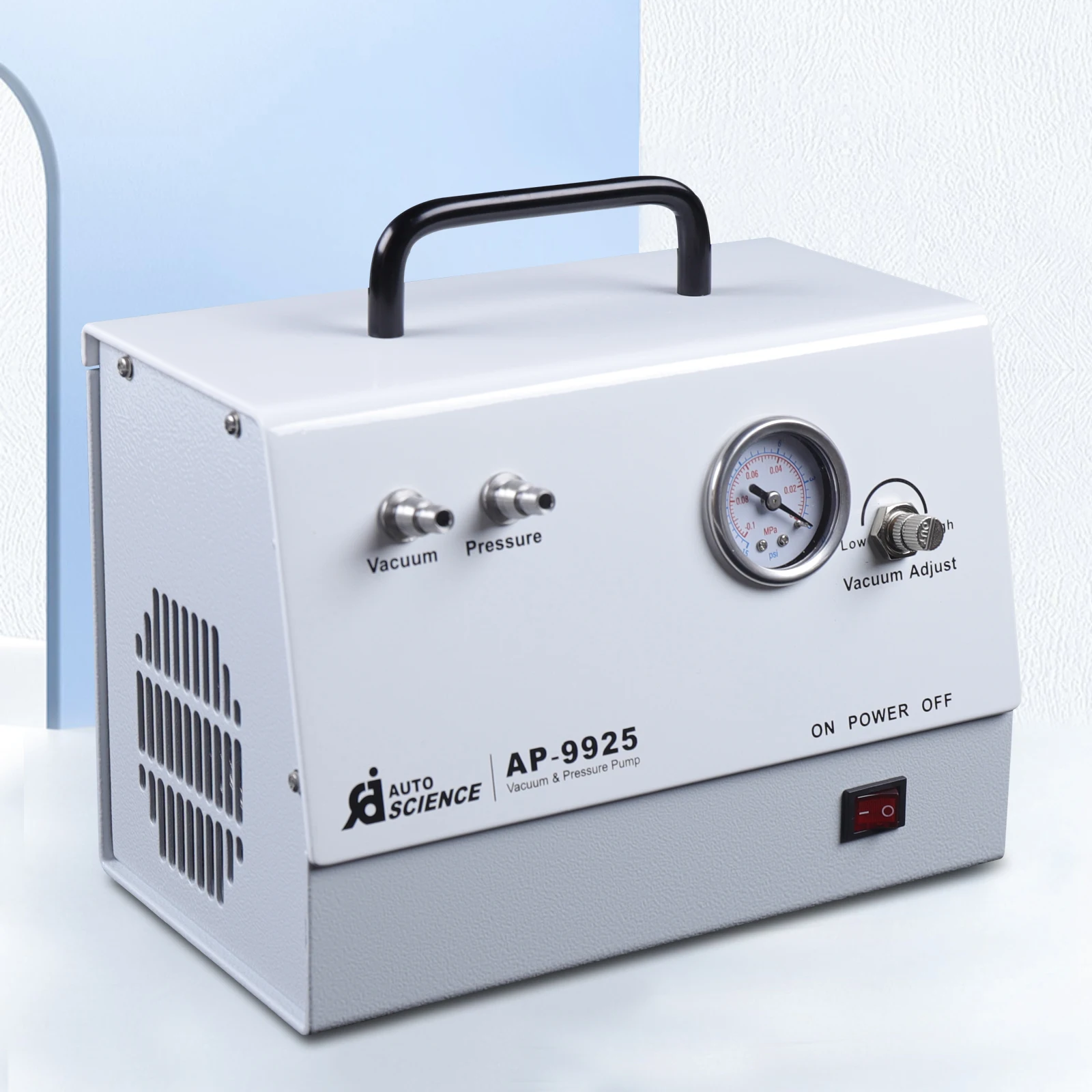 

NEW 120W Oil Free Diaphragm Vacuum Pump Handheld Lab Vacuum Pump Pressure Adjust
