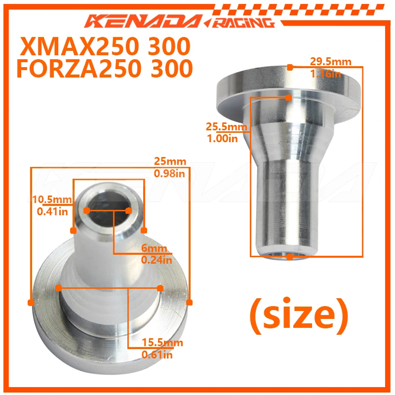 Фото Амортизаторы из сплава KENADA Racing Rebound для Hon Da, FORZA250, FORZA300 и Yama Ha, XMAX250 и XMAX300 №2