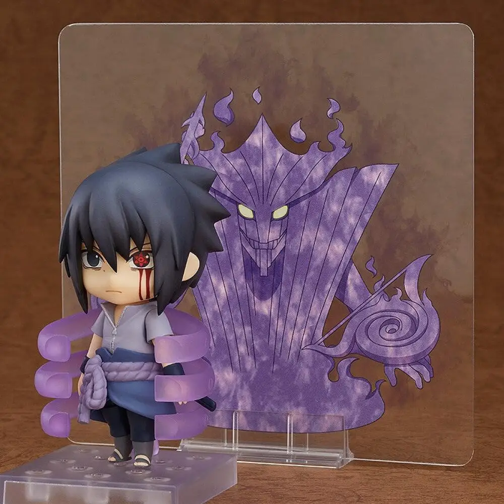 Фото В наличии GSC Nendoroid 707 Naruto Shippuden Uchiha Sasuke, перезапущенная серия, фигурки, аниме-модель, оригинальная игрушка в коробке, подарок №3