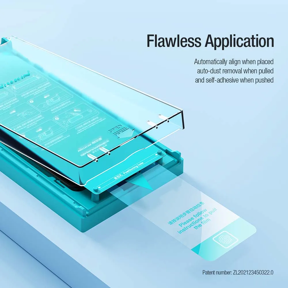 Защитная пленка для экрана Nillkin iPhone 15 Pro Max EZ SET закаленное стекло с простым