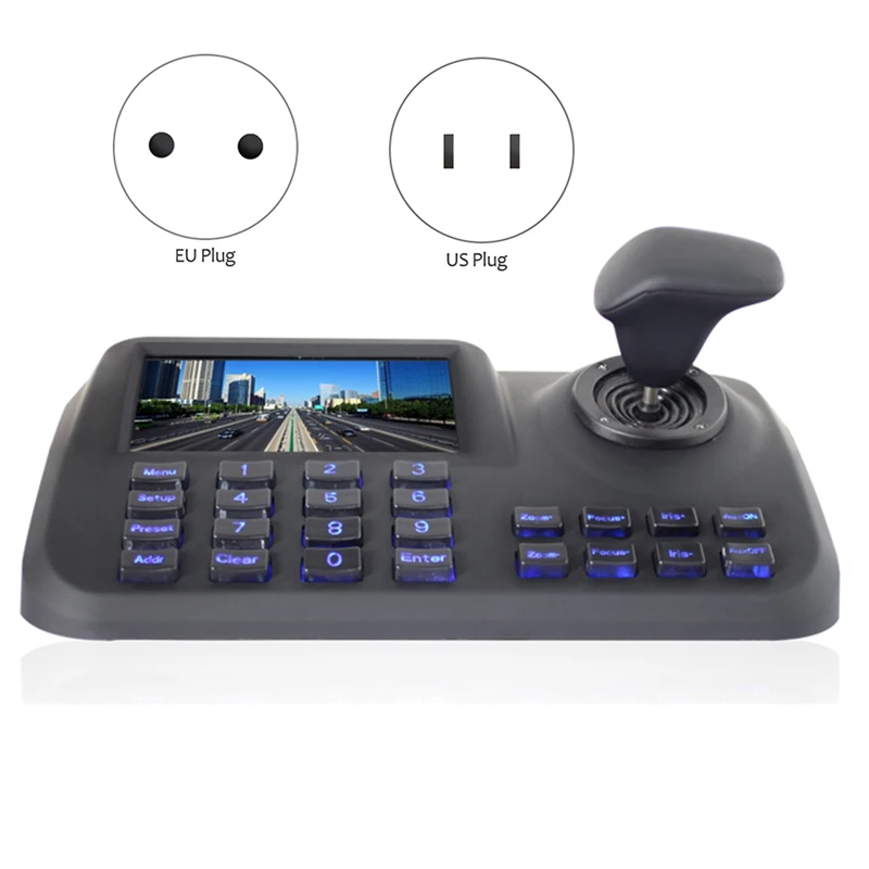 

HOT-3D CCTV IP PTZ Controller Onvif-Compatible IP PTZ Joystick IP PTZ Keyboard With 5 Inch LCD Screen For IP PTZ