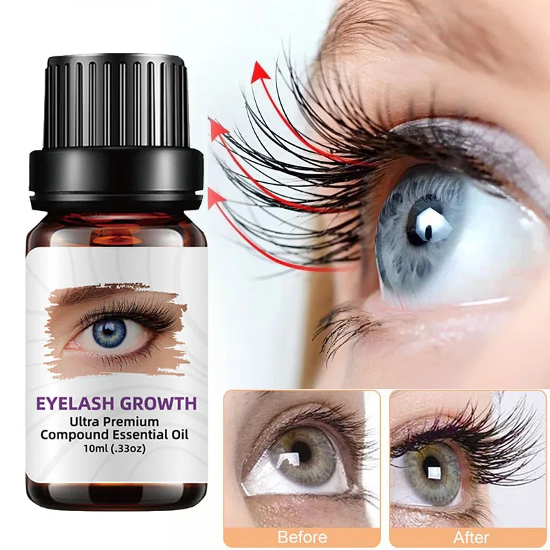 Powerful Eyelashes Growth Serum Eyebrow Essential Oils Lift Lengthening Thicker Lashes Treatment Eye Care Set Makeup Products