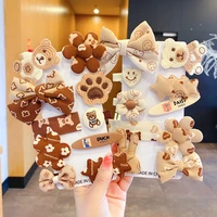 29pcsset childrens hairpin 2022 new style broken hair finishing hairpin side korean style coffee color bangs clip