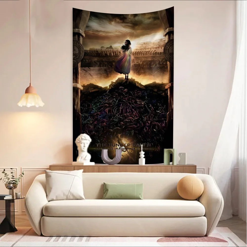 Hunger Games Ballad Songbirds Snake Cartoon Tapestry For Living Room Home Dorm Decor INS