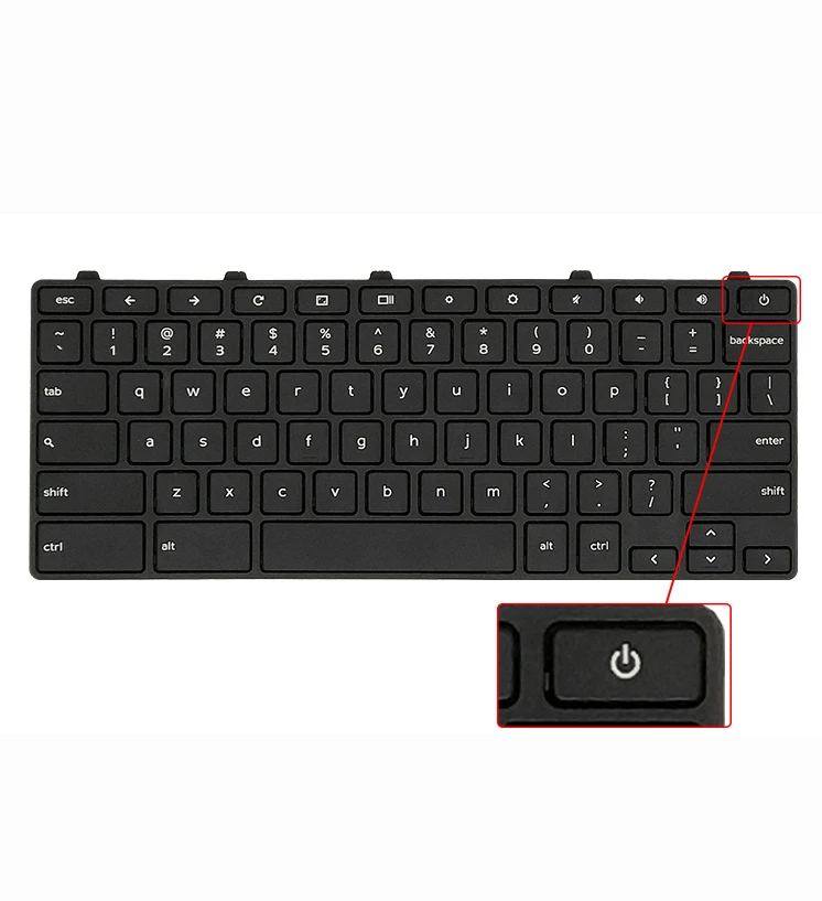 Новая оригинальная клавиатура для Chromebook 11 3180 13 3380 US 5XVF4 05XVF4