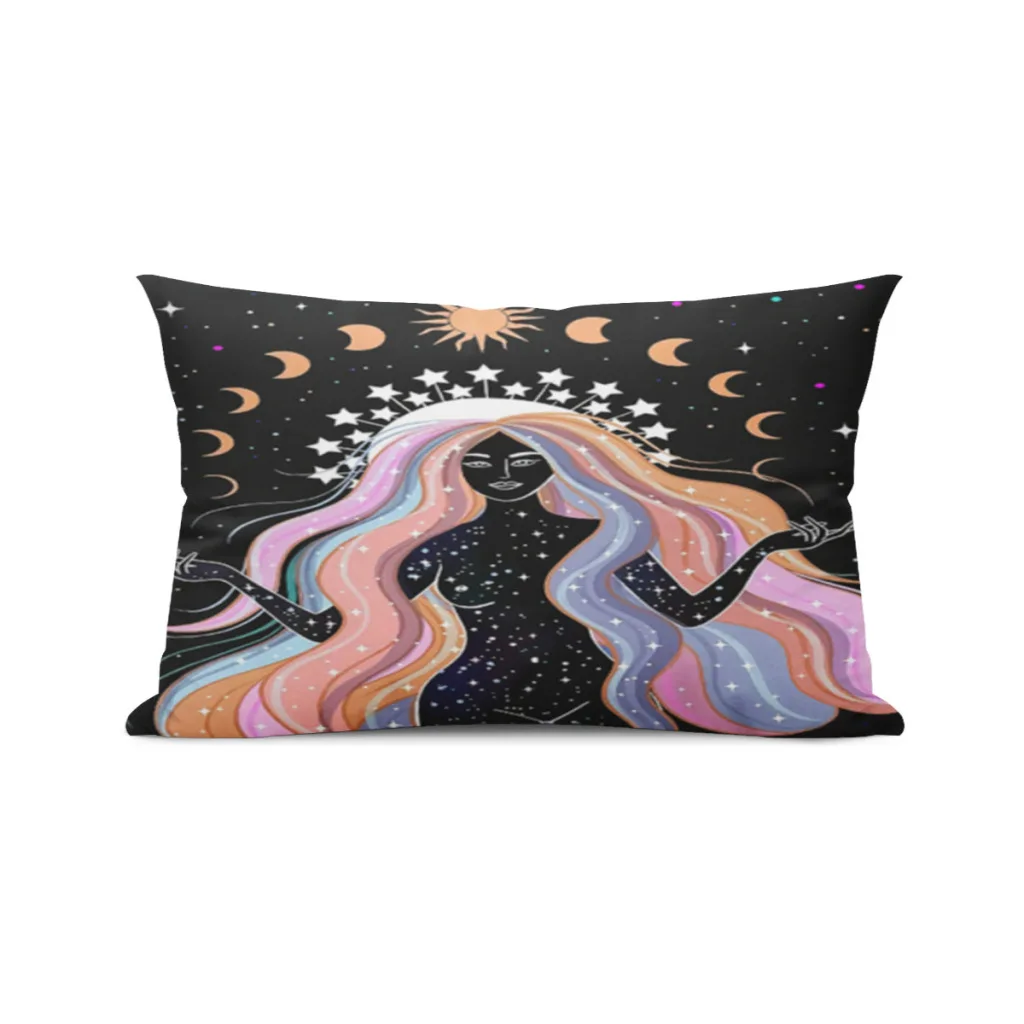 

Moon-Phase-Girl-Mandala-Pillowcase Pattern Dream Fashion Cushion Pillowcase Home Decor 30x50CM