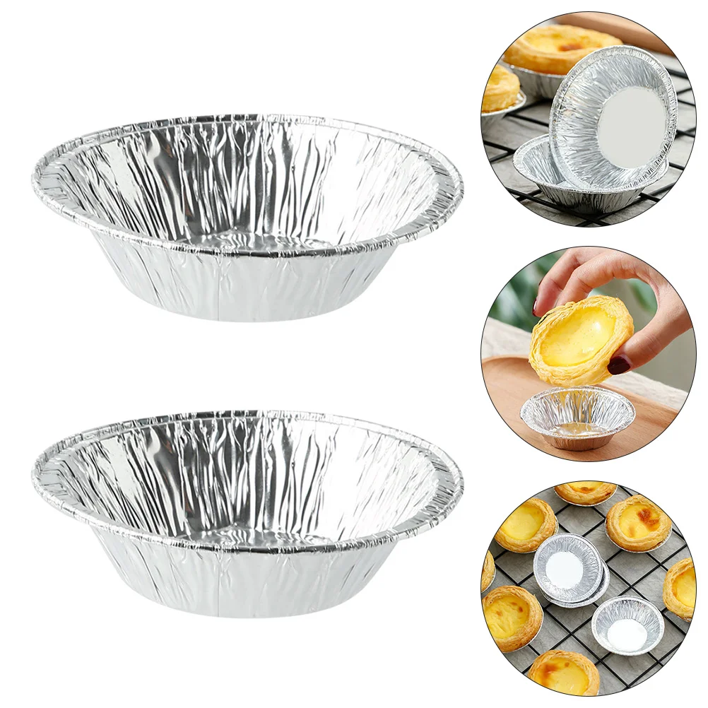 

Tart Pan Muffin Metal Cupcake Cups Baking Mini Aluminium Tins Tool Kitchen Molds Mould Cake Reusable Egg Pans Chiffon Cup