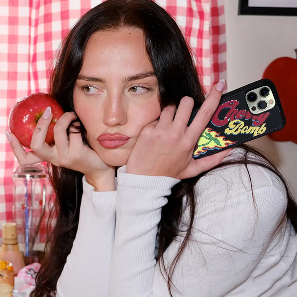 Чехол для телефона с принтом Cherry Bomb IPhone 11 12 13 14 15 Plus Pro Max зеркальный акриловый