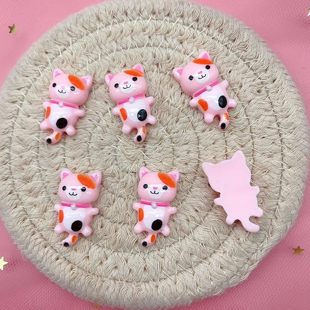 20 шт., подвески для ногтей в виде кота