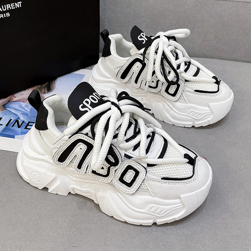 

Popular Online Celebri Slim Feet Dad Shoes Women 2023 Summer New Mesh Breathable Platform Casual Running Sneakers