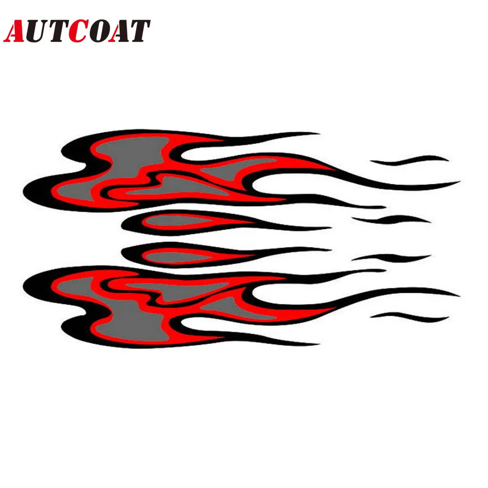

AUTCOAT 1Pair Universal Car Stickers Car Decals, Cool Flame Decals Vinyl Decals for Cars, Car Body Stickers