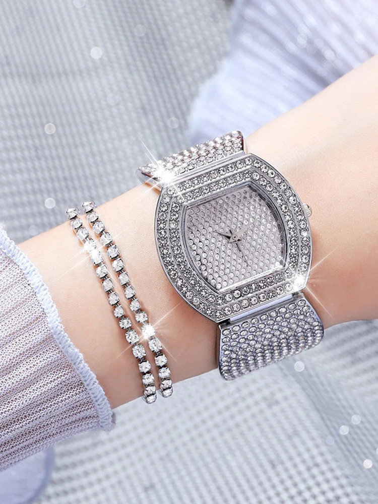 3 шт. женские кварцевые часы со стальным браслетом