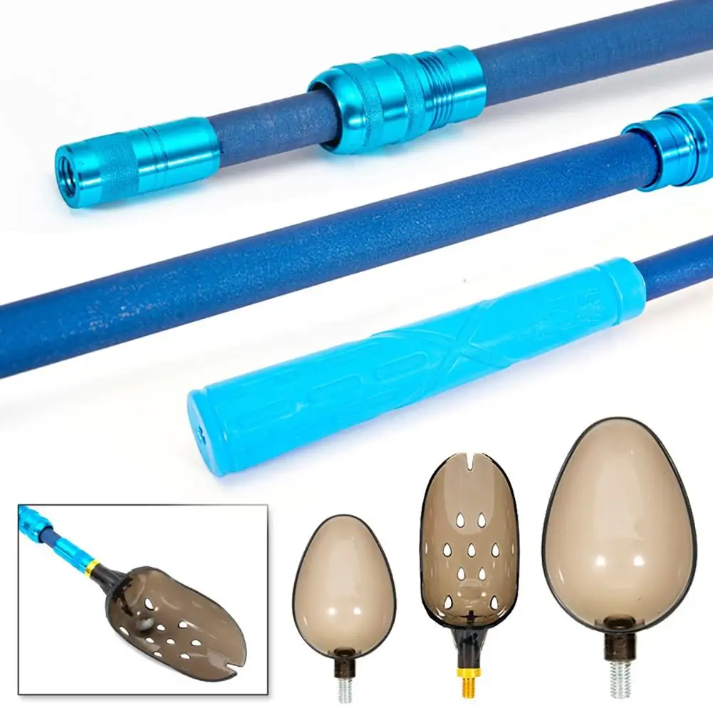 

2-Section Retractable Fishing Bait Scoop 87cm Ultra-Light Carbon Rod Casting Scoop Lures Carp Long Throw Fishing Tackle Tools