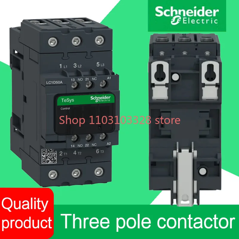 Фото Schneider Industrial Automation LC1D50AM7C Контактор TeSys D 3P(3 NO) AC-3 = 440 В 50 А - 220 В переменного тока 50/60 Гц катушка №1