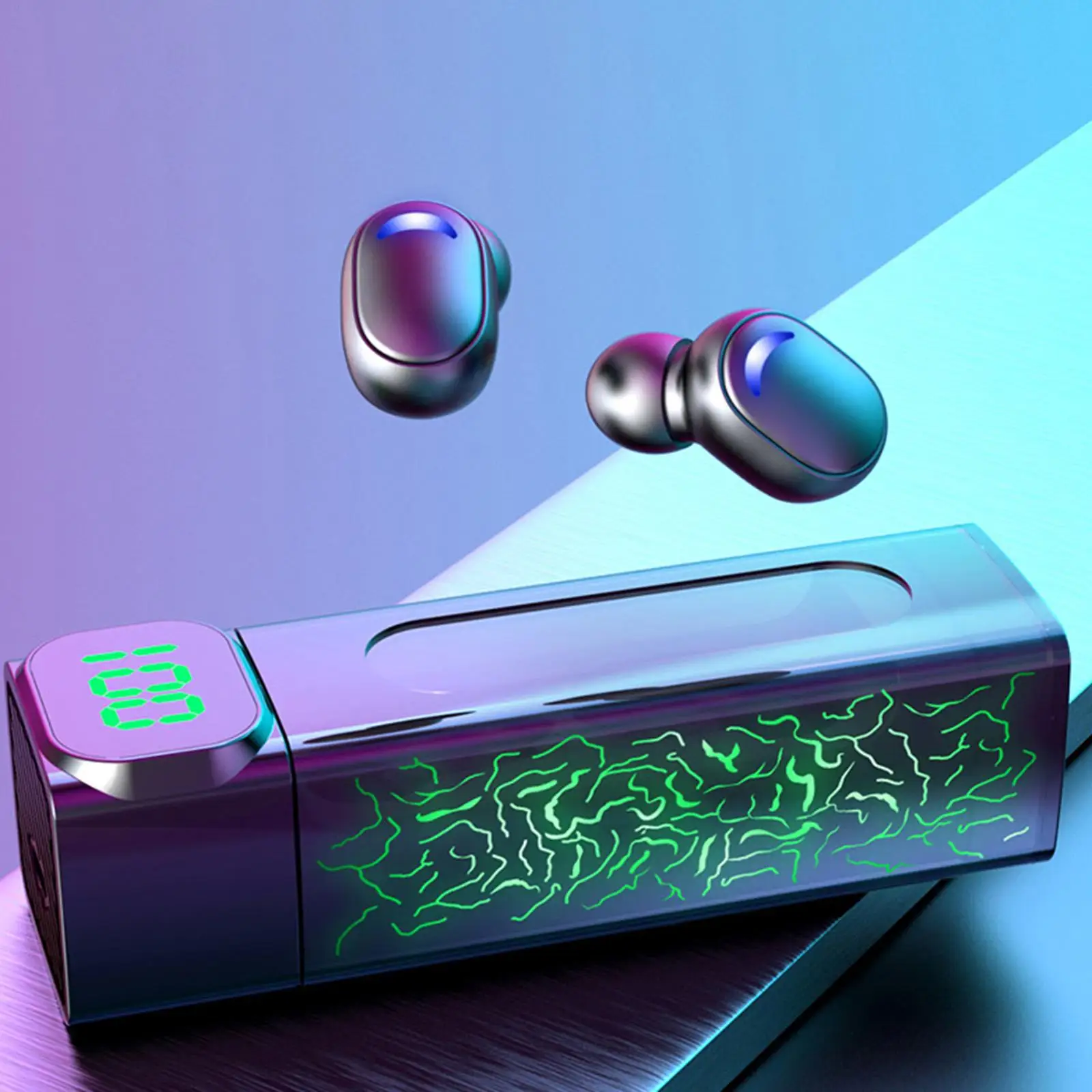 Наушники-вкладыши Bluetooth 5 1 с цифровым дисплеем и микрофоном | Электроника