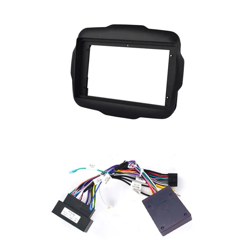 

9-дюймовый автомобильный рама Android с расширенным can-шиной для Jeep Renegade 2016-2022 2 Din автомобильный DVD-навигатор крышка внутренняя рамка