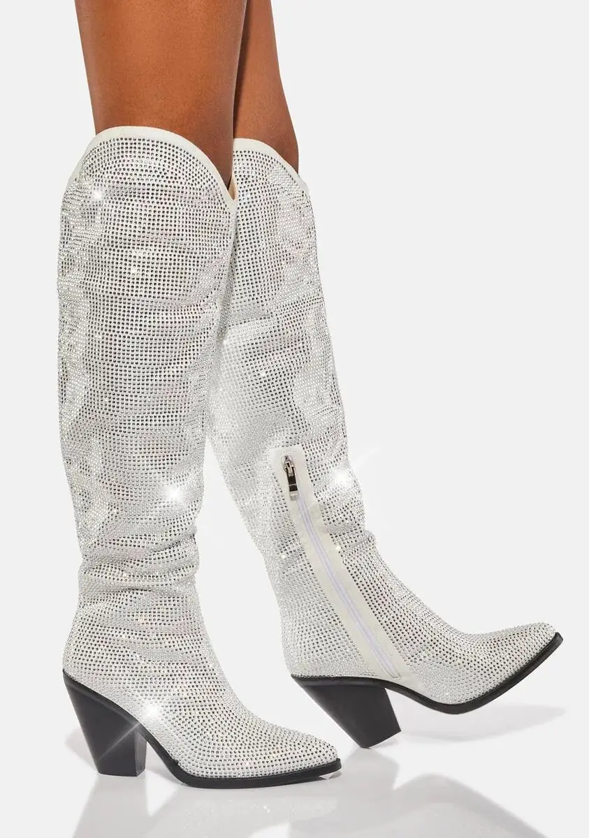 

Женские туфли на танкетке, белые сапоги до колена с заостренным носком, боковой молнией, модные зимние сапоги, стрельбы, 2022