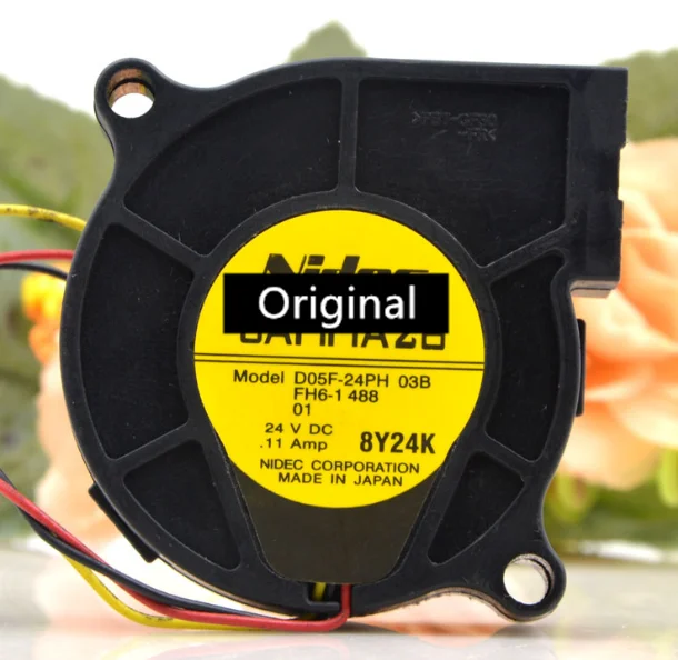 Оригинальный, 100% рабочий для жесткой детали, Модель B, Φ DC 24V 0.11A 50x50x15 мм, 3-проводной Вентилятор охлаждения сервера