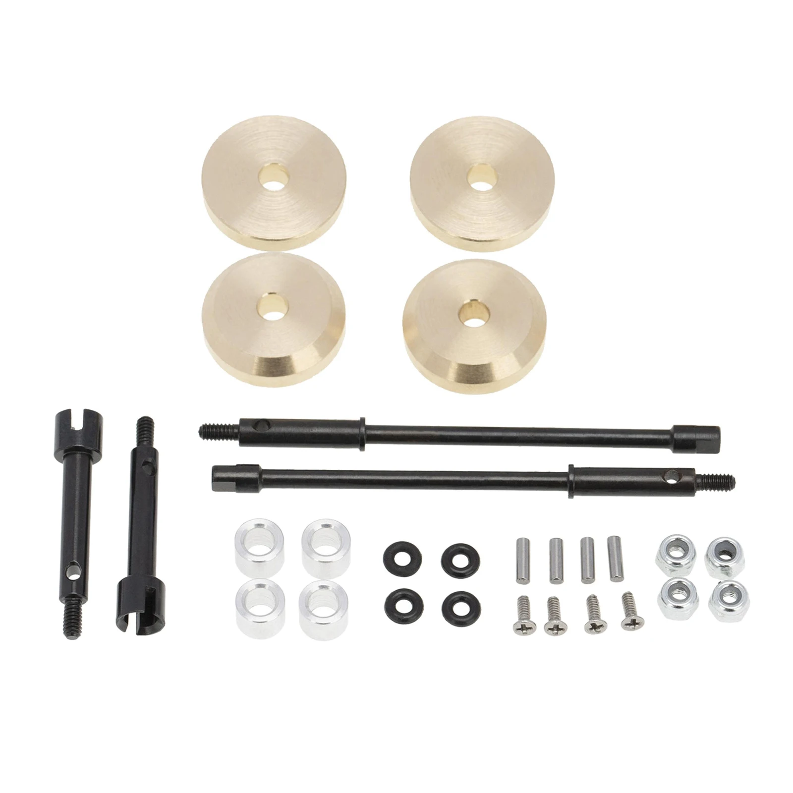 

Wide Brass Wheel Hub Counterweight, Wheel Hub Set Upgrade Parts for 1/24 Axial SCX24 90081 RC Crawler Car Model Car 1Set