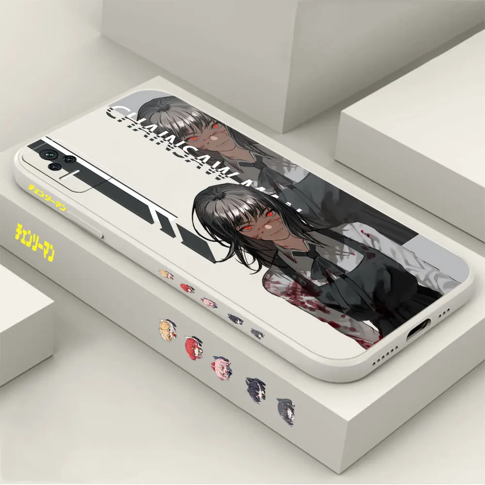 

Japan Anime Chainsaw Man Phone Case For Redmi K60E K60 K40S K50 K40 Gaming K30 K20 12C 10X 10C 10A 9 9A 8 8A Pro Plus Case Cover