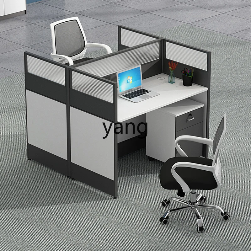 YJQ офисный стол для персонала и стул комбинированный компьютерный на 4/6 человек с
