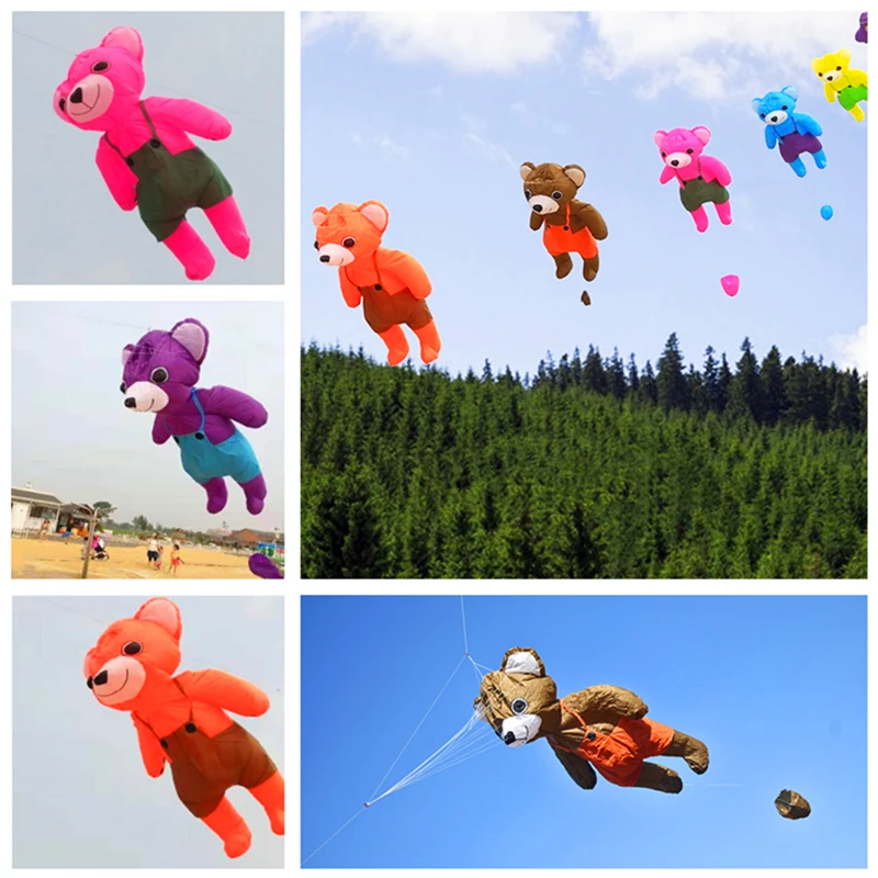 Бесплатная доставка мягкий воздушный змей-медведь подвеска большая уличная