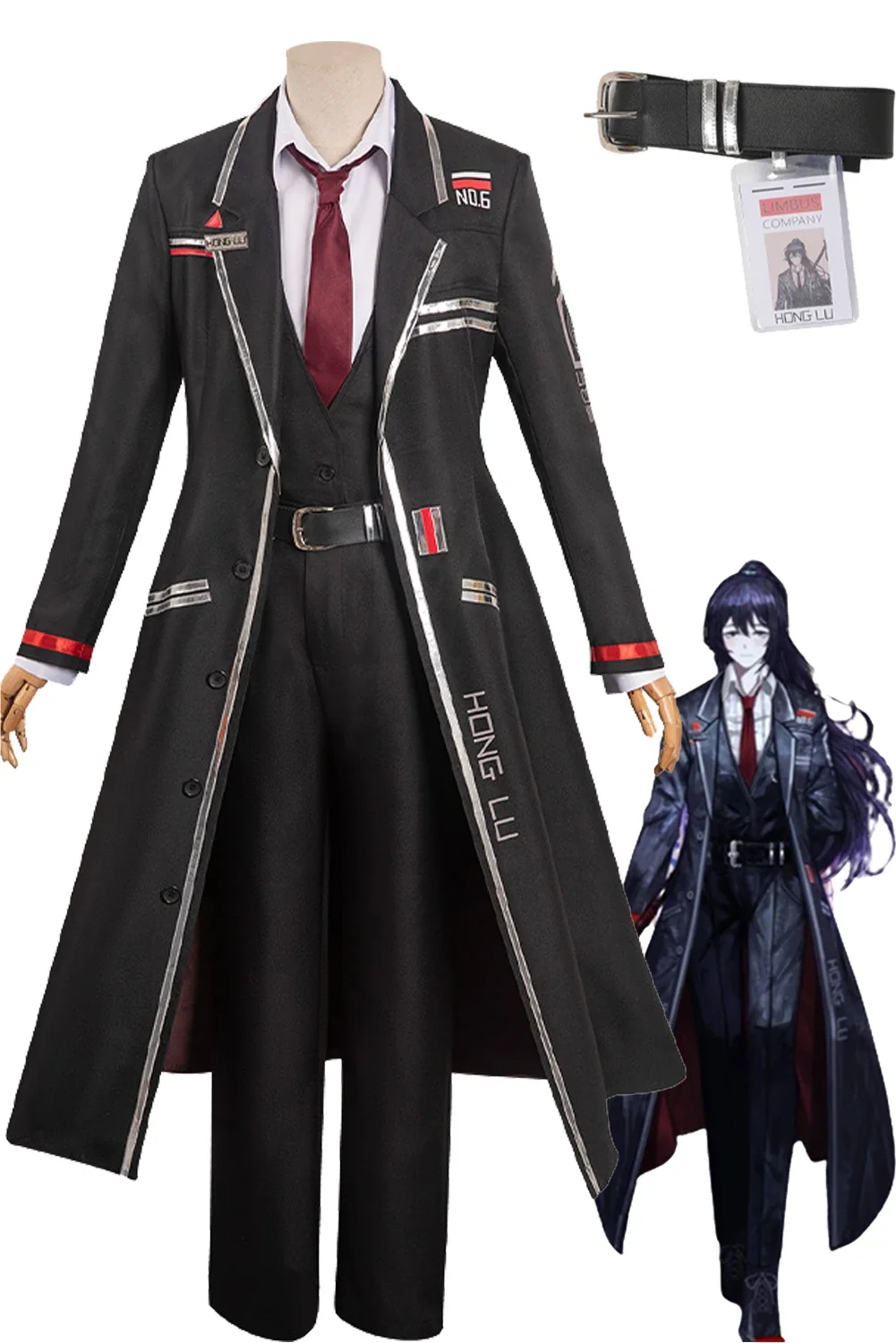 

Game Limbus Company Hong Lu Cosplay Costume Men Roleplay Fantasia Outfits Halloween Carnival Party Clothes For Male Disguise