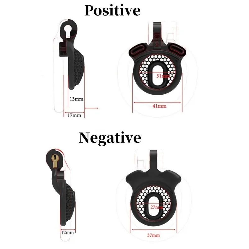 Положительный отрицательный замок верности улей 4 кольца БДСМ воздержание