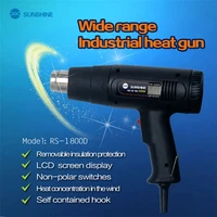 rs 1800d portable plastic digital thermostat hot air welding gun for phone components and parts soldering heat dissipation