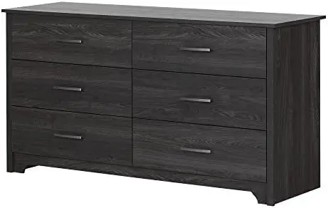 

Двойной комод с 6 выдвижными ящиками, серый дуб