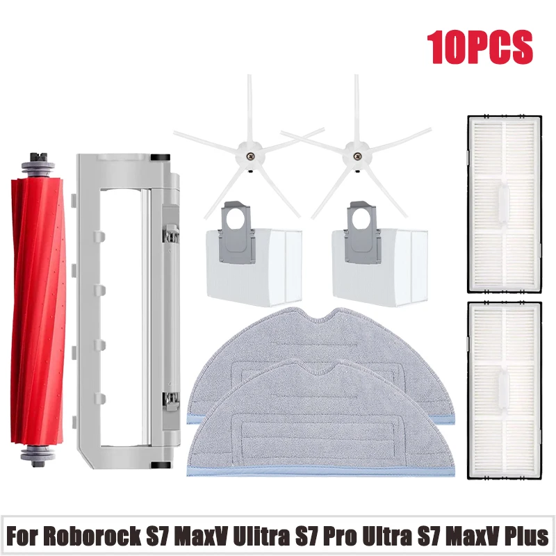 

Roborock S7 MaxV Ultra S7 MaxV Plus S7 pro Ультра аксессуары для робота-пылесоса основная боковая щетка Швабра Hepa фильтр пылевые мешки детали