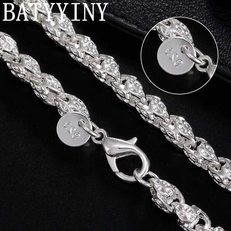 

BATYYINY 925 Sterling Silver Charm 20/24 Inch 5MM Dragon Head Chain Necklace For Woman Man Party Fashion Wedding Jewelry Gift