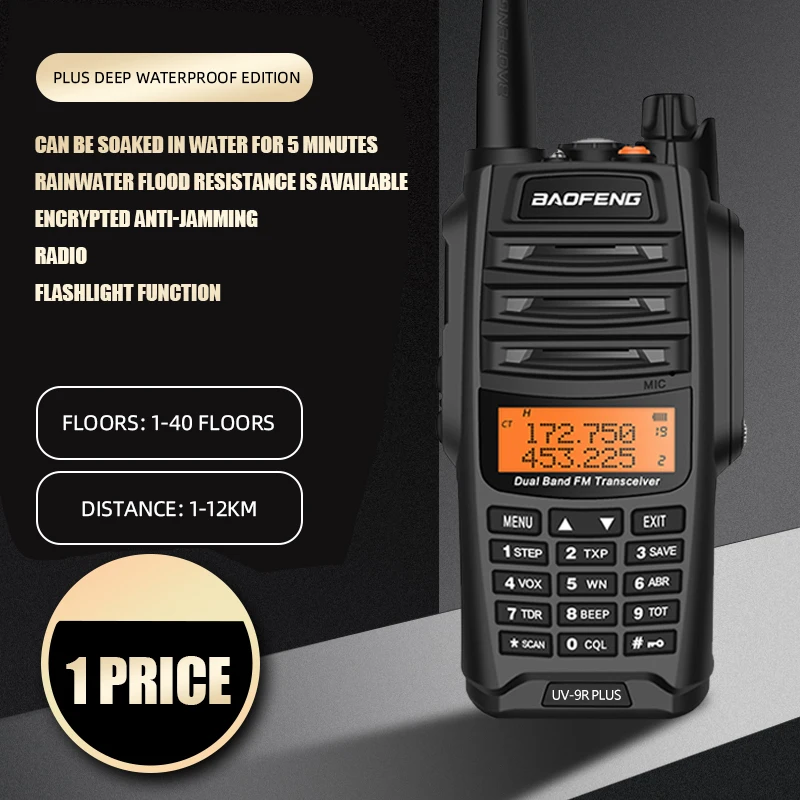 new 2022 baofeng uv 5r era plus ip68 waterproof walkie talkie long range 12km car cb ham radio hf transceiver uhf radio station free global shipping