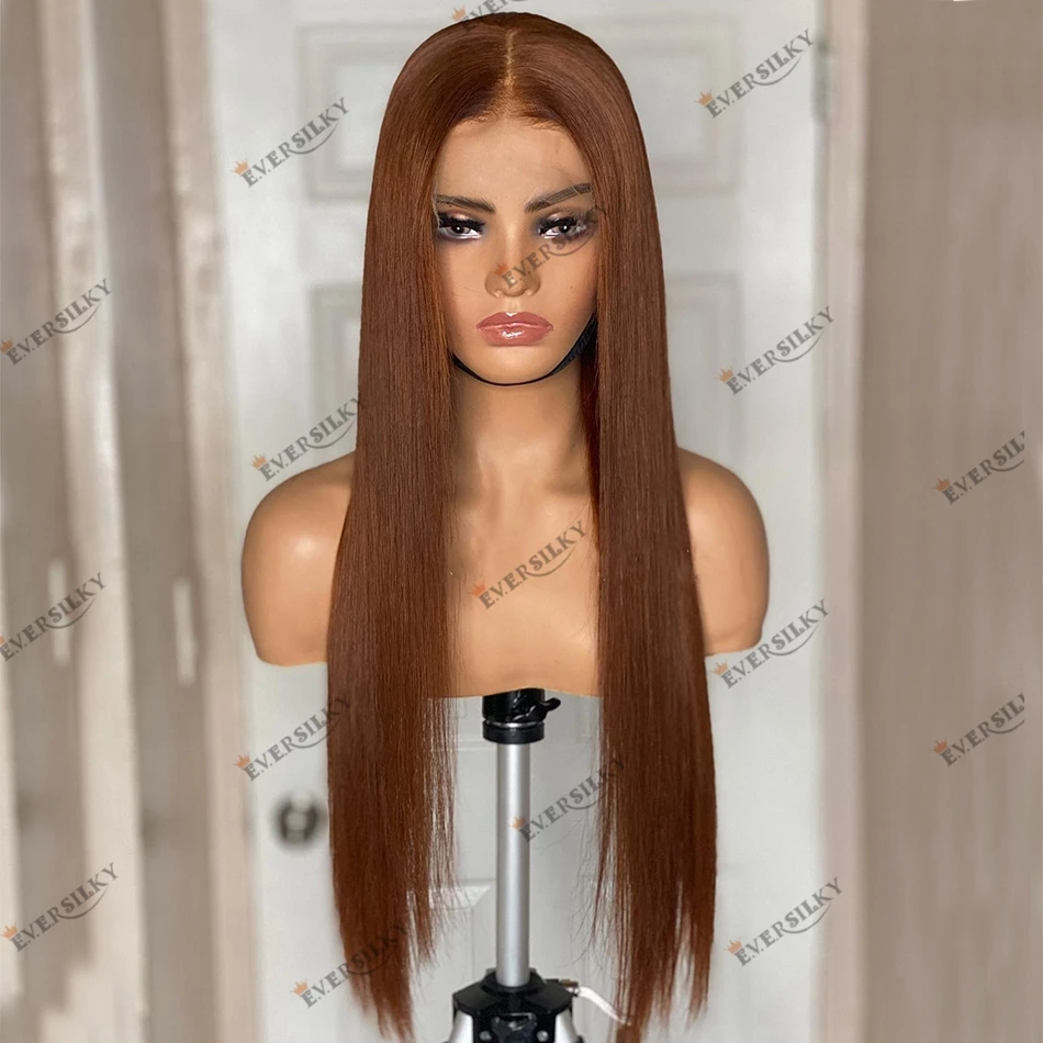 

Brazilian Remy Human Hair Silky Straight Tan Lace Front Wigs for Black Women Smooth Soft Bleach Knots 13x6 Lace Front Wig