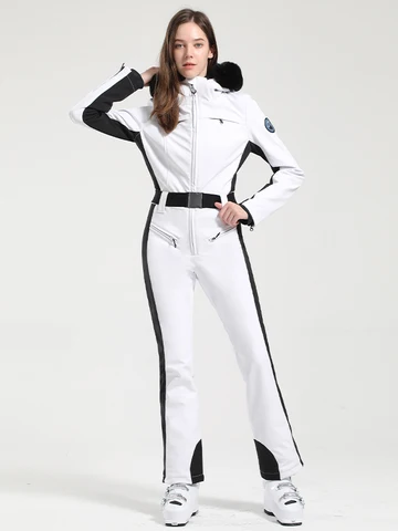 Цельный лыжный костюм для женщин, утепленный женский комбинезон для сноуборда, зимняя ветрозащитная Водонепроницаемая дышащая одежда, лыжный костюм