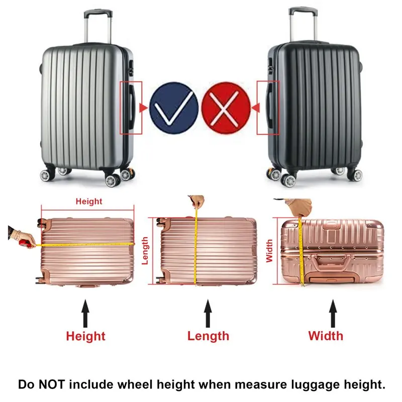 3 Sizes Luggage Suitcase Cover Set Simple Fashion Style Travel Luggage Covers 20