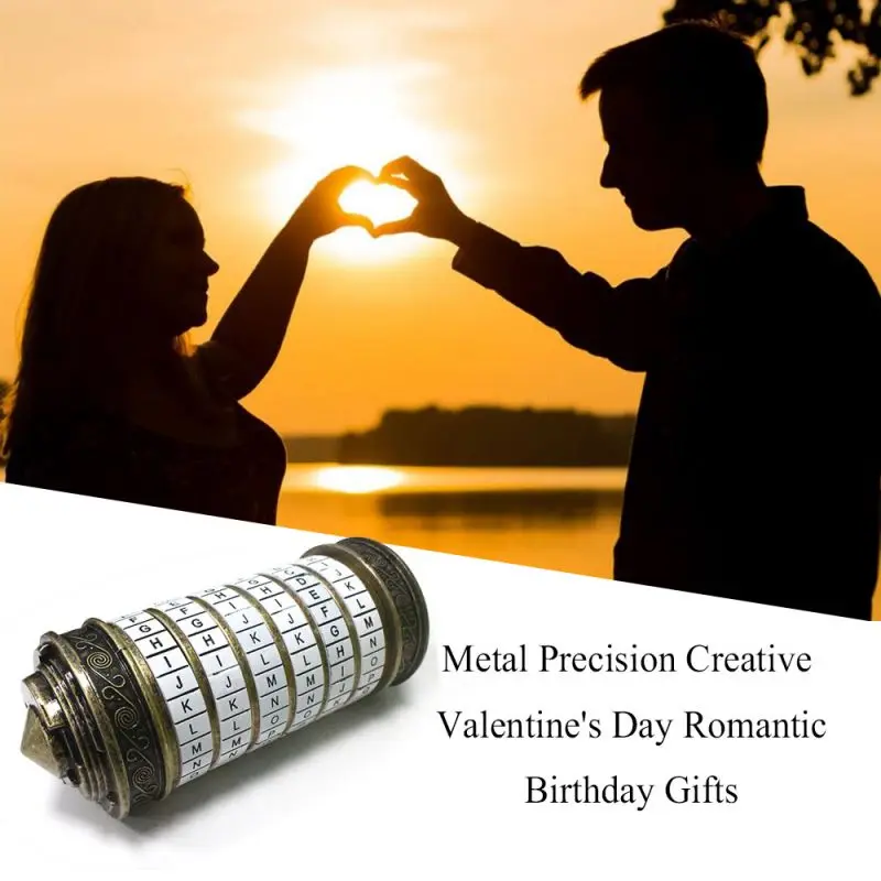 

Игрушка с кодовым замком да Винчи, металлический замок, корпус, подарок на свадьбу, День Святого Валентина, подарок на день рождения, креатив...