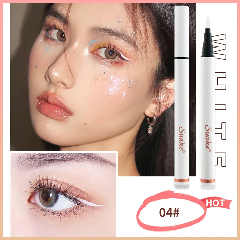 

ELECOOL White Eyeliner Liquid Pen Cat Eye Makeup Tool Waterproof Lasting Neon Tint Eye Liner Pencil Korean Comestics Black Brown