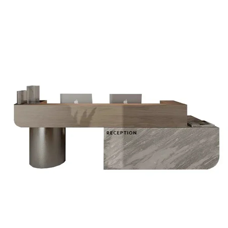 Минималистичная мебель офисные комнаты приемная эстетическая салонная стойка