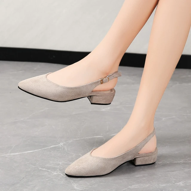 Vrouwen Pompen Schoenen Mode Elegante Lage Dikke Hakken Wees замшевый  сексуальный Gesp zбородок Schoeisel Schoen | Обувь | АлиЭкспресс
