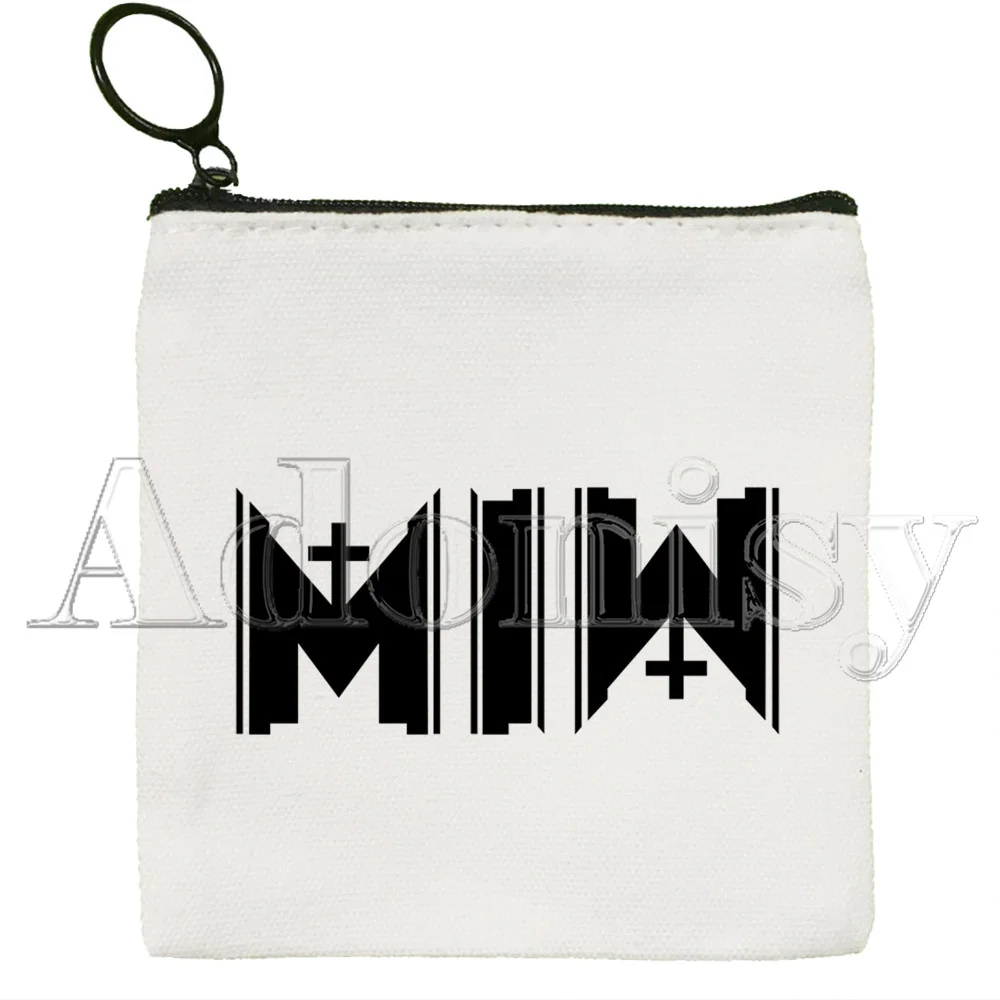 Motionless In White Canvas Coin Purse Canvas Bag Small Square Bag Key Bag Storage Bag Card Bag Cartoon Coin Bag