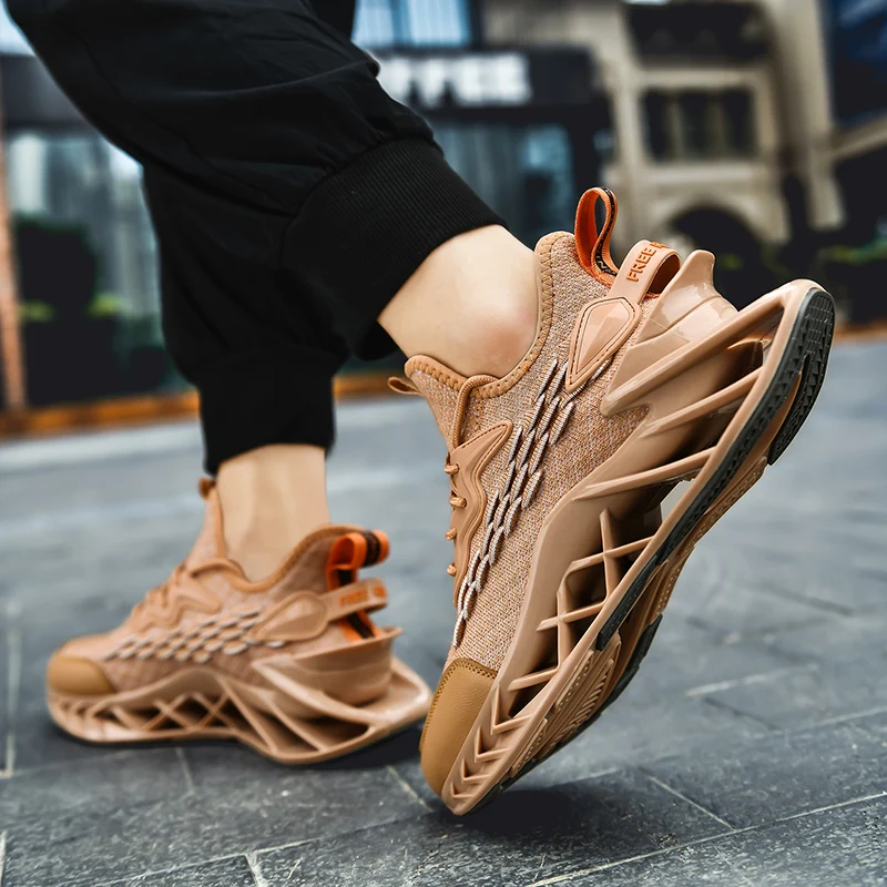 Abhoth Fashion Men's Shoes Comfortable Shock Absorbing Running Shoes Lightweight Breathable Walking Shoes Sneakers Size 39-44