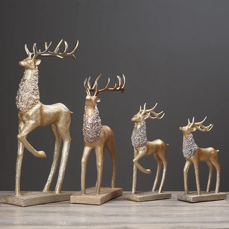 

Couple Deer European Living Room Wine Cabinet Partition Cabinet Decoration Decoration Model Room Creative Elk Wedding Gift
