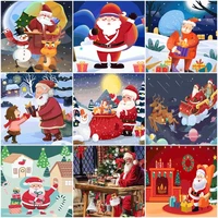 photocustom painting by number santa claus drawing on canvas hand painted paintings diy art gift pictures by numbers kits home d