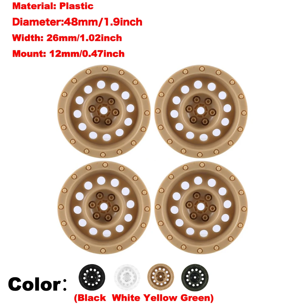 

4Pcs AUSTAR 1.9 inch Plastic Hubs Wheel Rims For HSP HPI TAMIYA KYOSHO YOKOMO 1:10 RC On-Road Drifting Car Hub