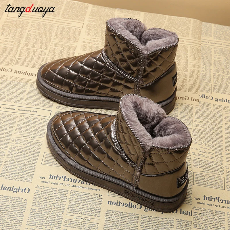 

Women Snow Boots Winter Warm Plush Boots Women Waterproof Slip-on Women Shoes Flat Casual Winter Shoes Ankle Boots For Women